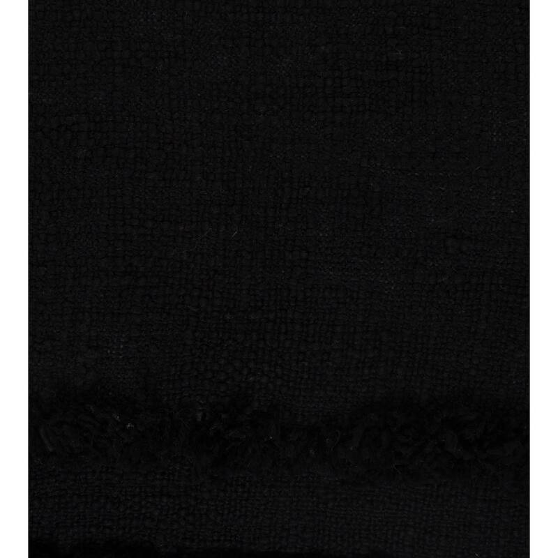 20" Black Solid Tufted Square Throw Pillow