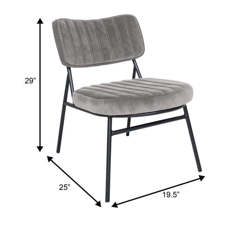 Marilane Modern Set of 2 Velvet Upholstered Accent Chairs with Sturdy Metal Legs for Home Office and Lounge Living Room