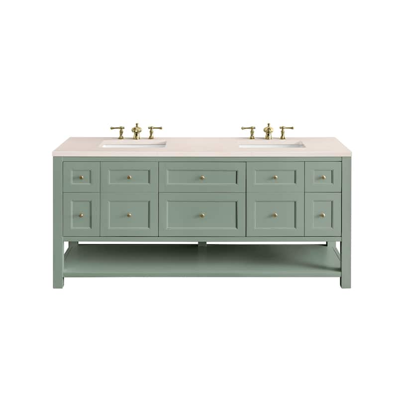 James Martin Vanities 330-V72-3EMR Breckenridge 72" Double Basin Wood
