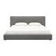 preview thumbnail 4 of 27, Tricia Chenille Upholstered Platform Bed Grey - King