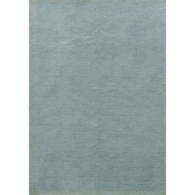 Aqua Green Gabbeh Indian Area Rug Handmade Wool Carpet - 5'3" x 7'7"