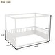 preview thumbnail 22 of 28, Wooden Canopy Bed Frame with Guardrails, Four-Poster Design, and Montessori-Inspired Floor Bed for Kids .