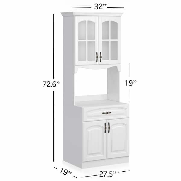 dimension image slide 4 of 4, Living Skog Galiano 73'' Pantry Kitchen Storage Cabinet