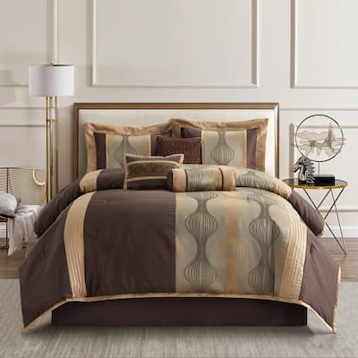 Nanshing Daniella 7-Piece Modern Geometric Comforter Set