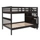 preview thumbnail 35 of 38, Full-Over-Full Bunk Bed with Stairway, Storage and Guard Rail