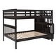 preview thumbnail 19 of 38, Stairway Design Full-Over-Full Bunk Bed with Storage and Guard Rail for Bedroom,Dorm