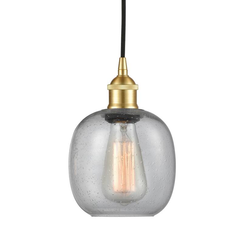 Innovations Lighting 616-1P-10-6 Belfast Pendant Belfast 6" Wide Mini - Satin Gold / Seedy