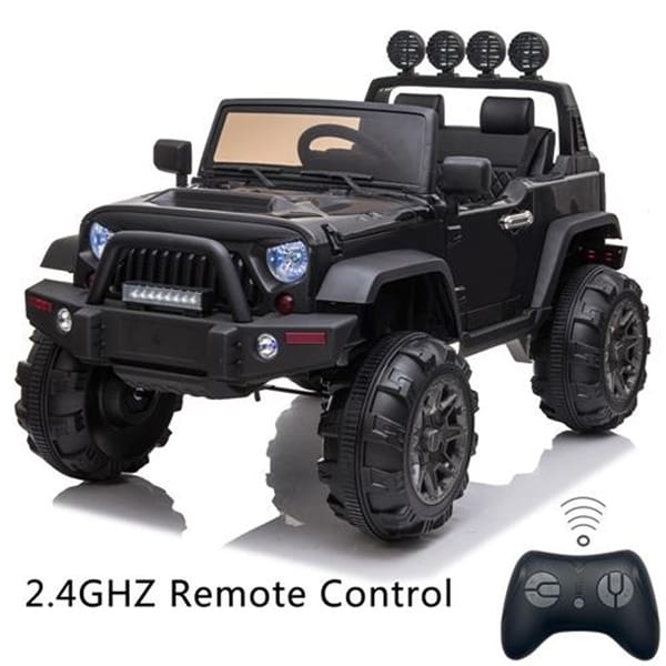 12V Kids Ride On Car SUV MP3 2.4GHZ Remote Control LED Lights Black - 7'6" x 9'6" - 7'6" x 9'6". Opens flyout.