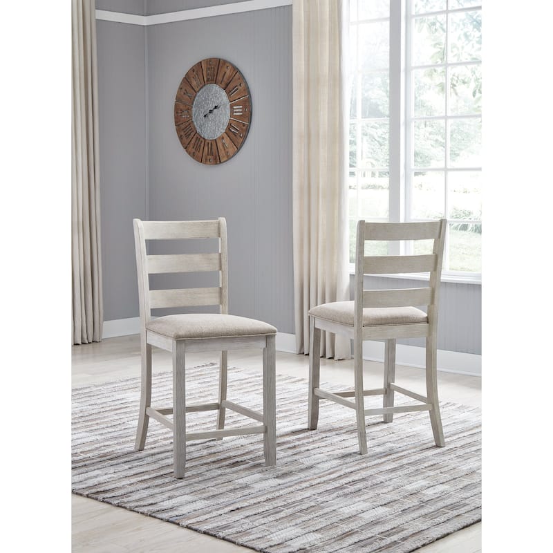 Signature Design by Ashley Skempton White / Light Brown 5-Piece Counter Height Dining Package
