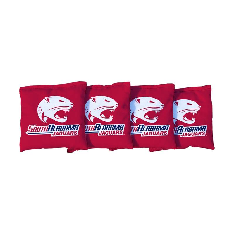 South Alabama Red Cornhole Bags - All-Weather Resin Filled