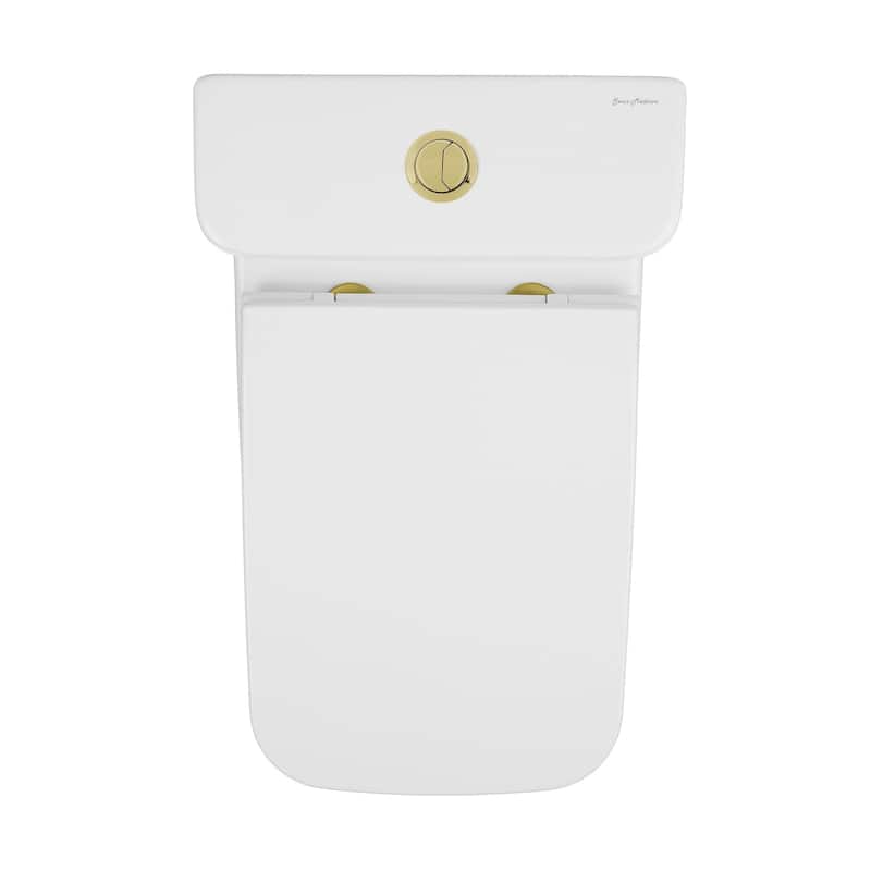 Carré One-Piece Square Toilet Left Side Flush Handle Toilet 1.28 gpf