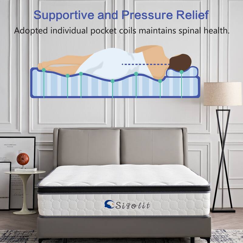 Sigolit 12 In Hybrid Memory Foam Mattress