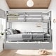 preview thumbnail 15 of 24, Twin over Full Bunk Bed with Twin Size Trundle for Guest Room, Kids Room