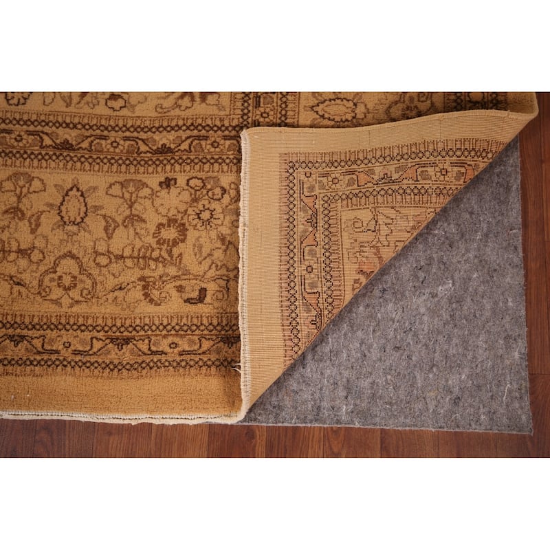 Geometric Tabatabaei Persian Vintage Area Rug Handmade Wool Carpet - 9'7"x 12'7"