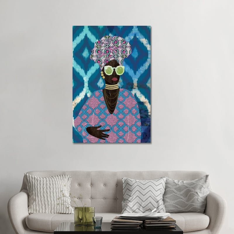 iCanvas "Modern Turban Queen I" by Nikki Chu Canvas Print - 48x32x1.5