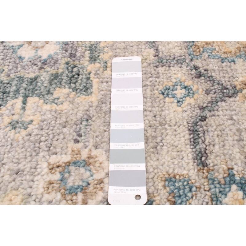 ECARPETGALLERY Hand-knotted Jules Serapi Light Grey Wool Rug - 7'9 x 10'5