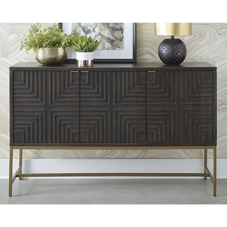 Elinmore Brown/Gold Accent Cabinet - 58"W x 16"D x 37"H