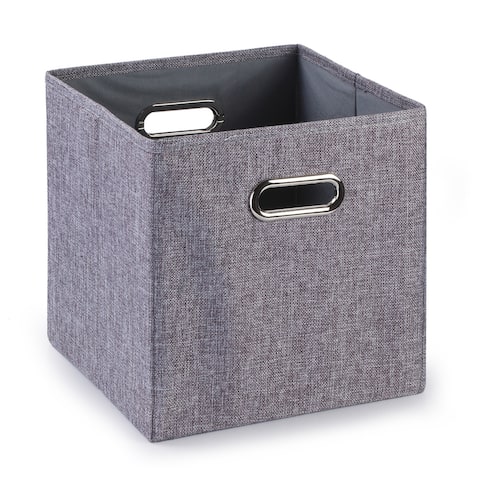 Enova Home Fabric Storage Bins With Handles (Set of 4)