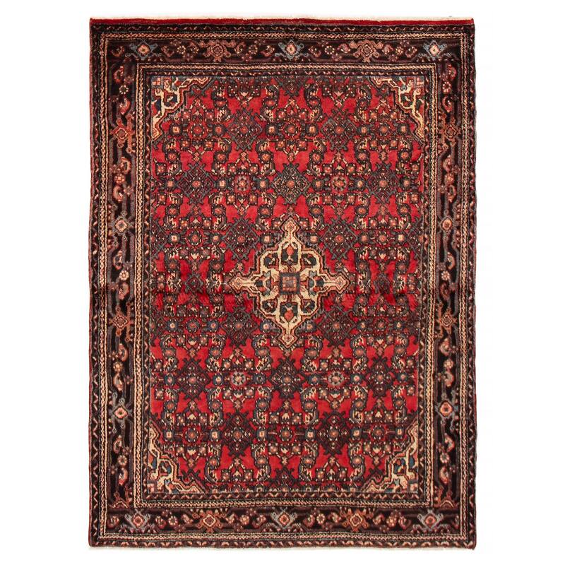 ECARPETGALLERY Hand-knotted Andelz Red Wool Rug - 4'9 x 6'7 - Red - 4'9 x 6'7