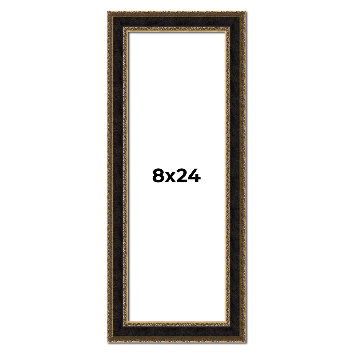 8x24 Frame Gold Antique Vintage Sold Wood Picture Frame | 1.75 Inch