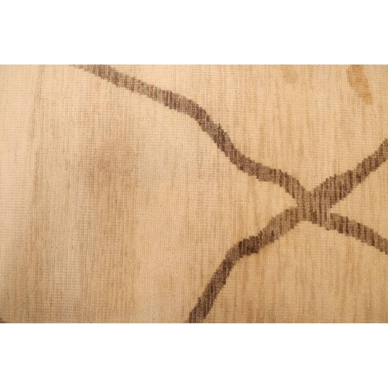 ECARPETGALLERY Hand-knotted Pak Finest Marrakesh Beige Wool Rug - 9'0 x 12'7