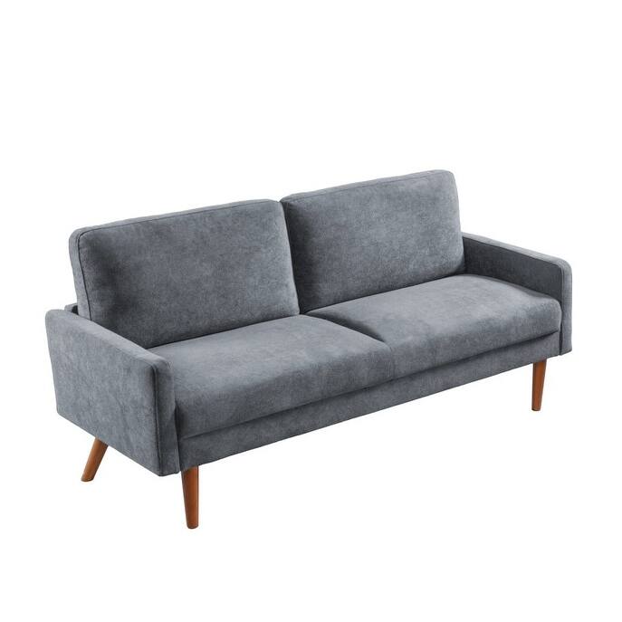 European Style Grey Velvet 3 Seater Sofa with Sleek Design