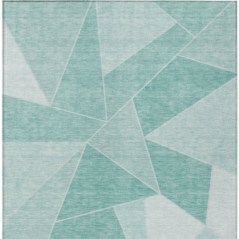 HomeRoots Geometric Transitional Rectangle Outdoor Rug