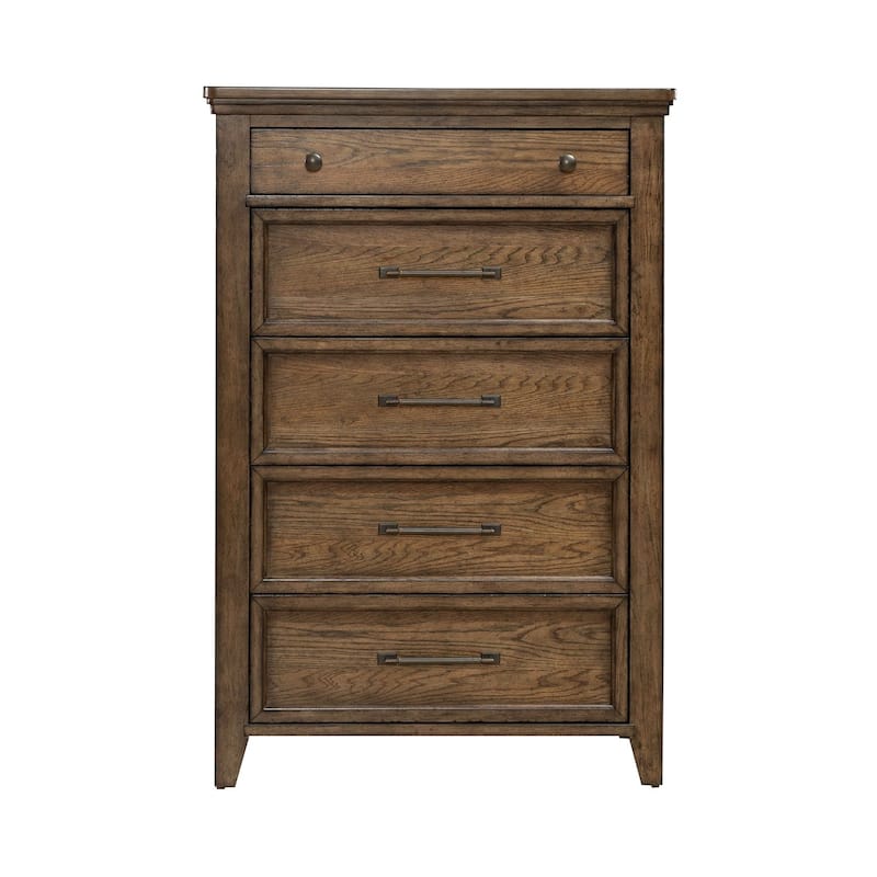 Liberty Furniture Carolina Park Oak Wood 5 Drawer Chest