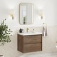 preview thumbnail 3 of 22, Sylphar 30 inch Bathroom Vanity with Sink, Floating Oak Cabinet with Stone Top