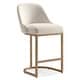 preview thumbnail 12 of 81, Leick Home Upholstered Barrelback Counter Stool with Metal Base