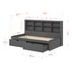 preview thumbnail 9 of 7, Twin Bookcase Daybed in Dark Grey with optional Trundle or Drawers