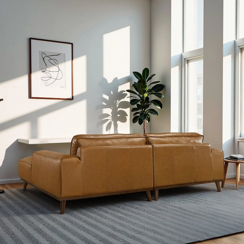 Dayton Genuine Leather Sectional with Chaise