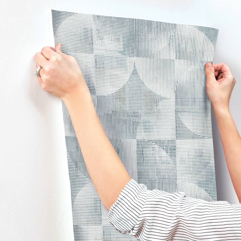 A-Street Prints Woodbine Slate Abstract Geometric Wallpaper