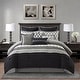 preview thumbnail 1 of 5, Nanshing Calvin Luxury10-Piece Geometric Comforter Set Black - California King