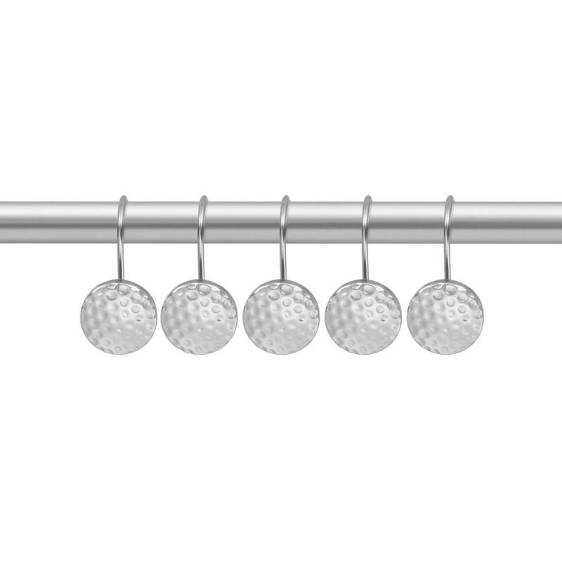 Utopia Alley Shower Rings Hooks, Shower Curtain Rings Hooks for Bathroom, Rust Resistant Shower Curtain Hooks Rings, Set of 12