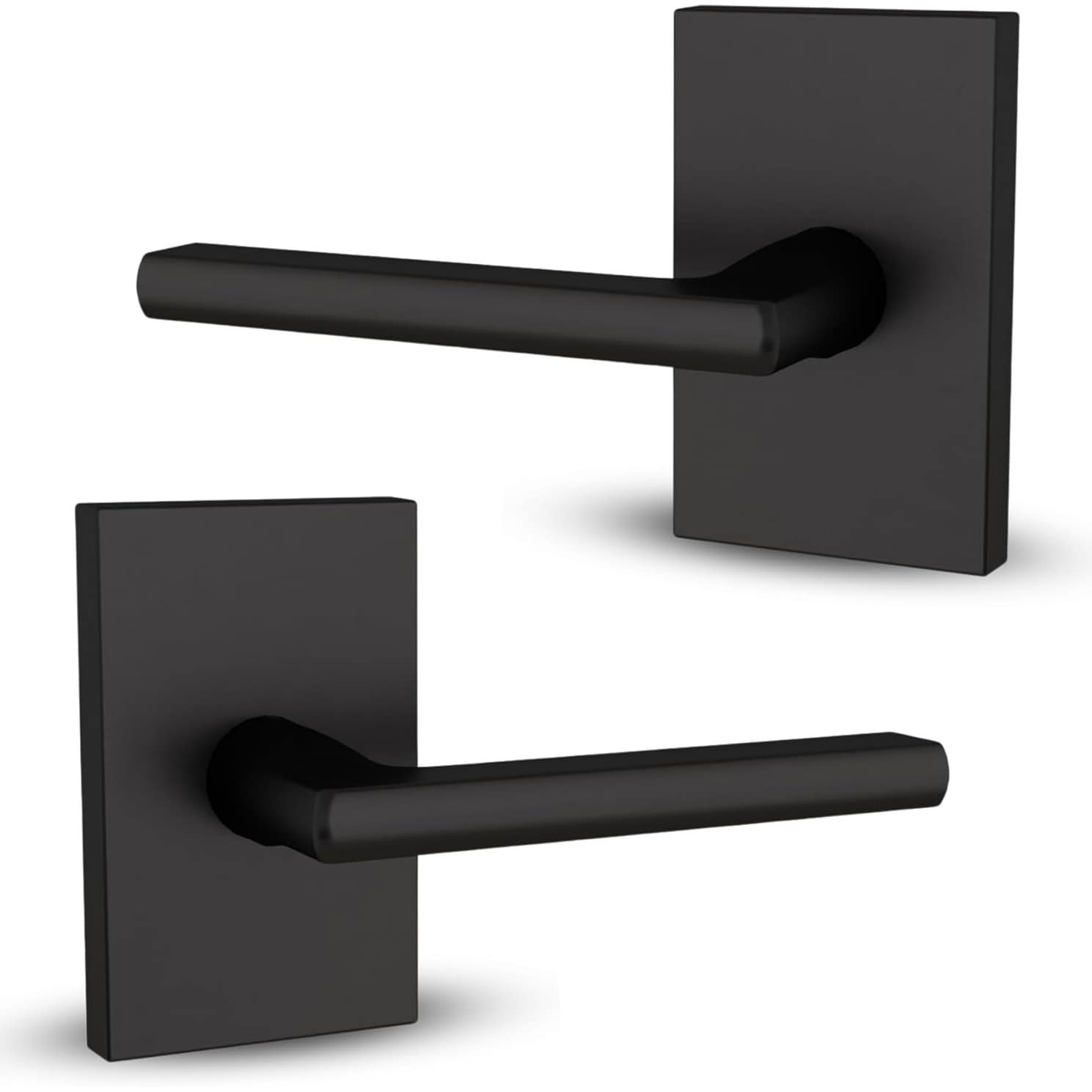 Mega Handles Modern Glamor Dummy Door Lever for Closet & French Doors | Non-Turning Rectangular Handles | Easy Installation