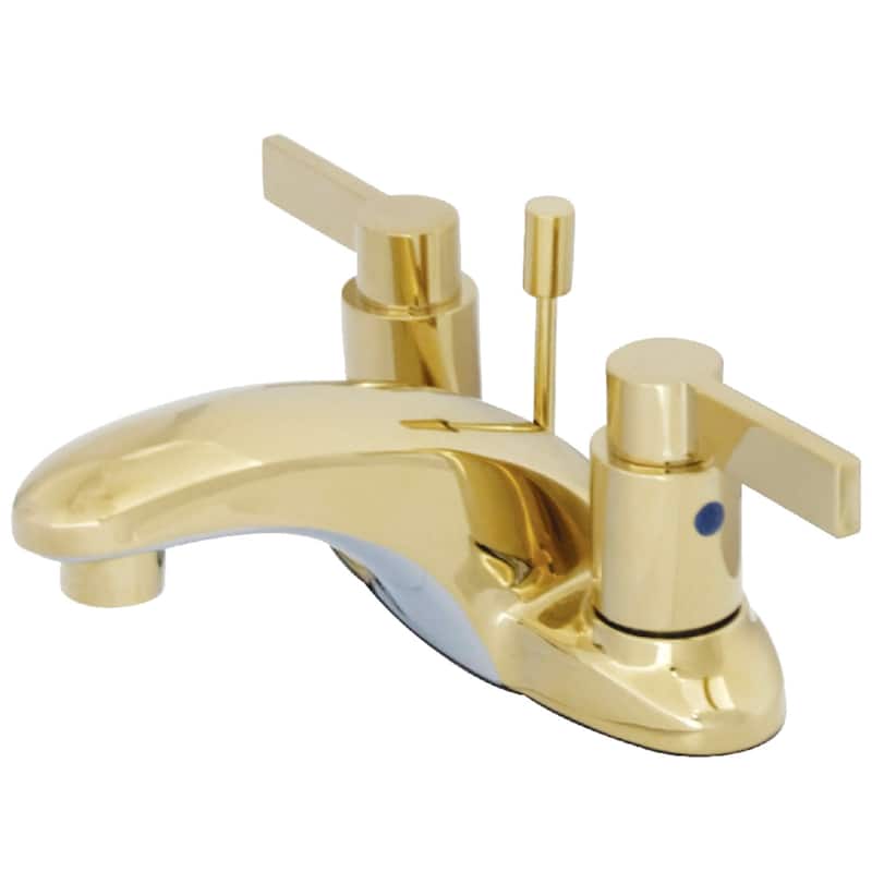 Kingston Brass Nuvo Fusion Centerset Bathroom Faucet - Free Metal Pop - Polished Brass