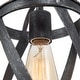 preview thumbnail 5 of 10, Modern Farmhouse 1-Light Cylinder Cage Kitchen Island Pendant Light - D6" x H 14" - 72"