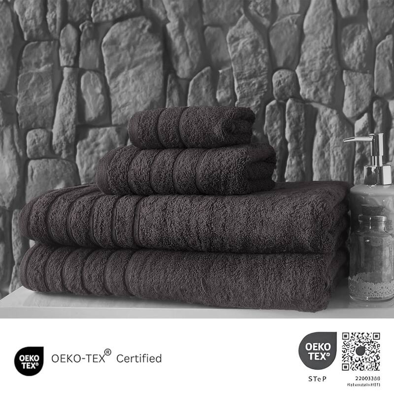 Classic Turkish Towels 4 Piece Cotton Towel Set, Absorbent Hotel & Spa