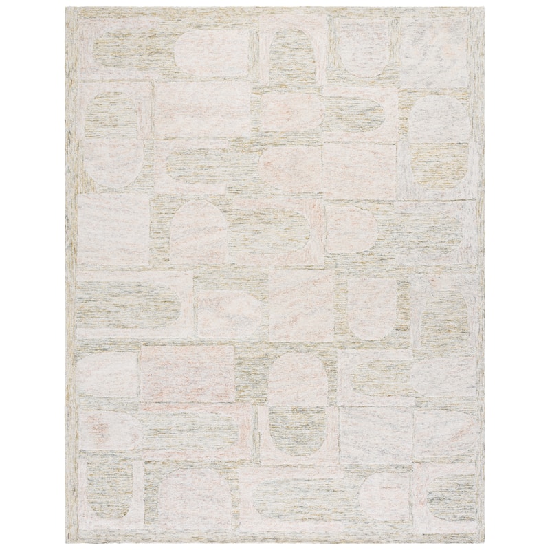 SAFAVIEH Handmade Harvest Danuska Wool Rug - Grey/Rust - 8' x 10'