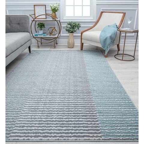Jaxon Geometric Casual Blue Area Rugby Issaac Mizrahi