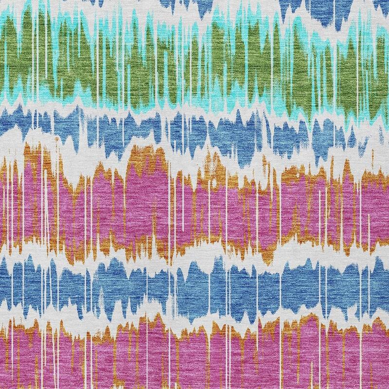 HomeRoots Striped Transitional Rectangle Outdoor Rug
