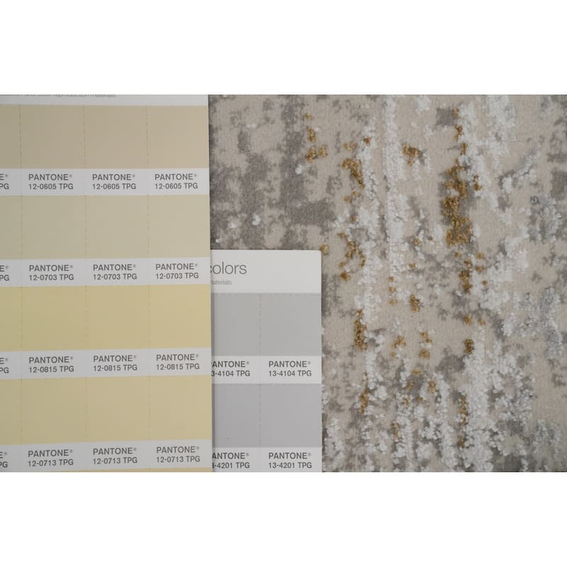 Machine Made Oriental Polyester Carpet Abstract Multi-Colored Distressed Area Rug - 7' 5'' X 5' 2''