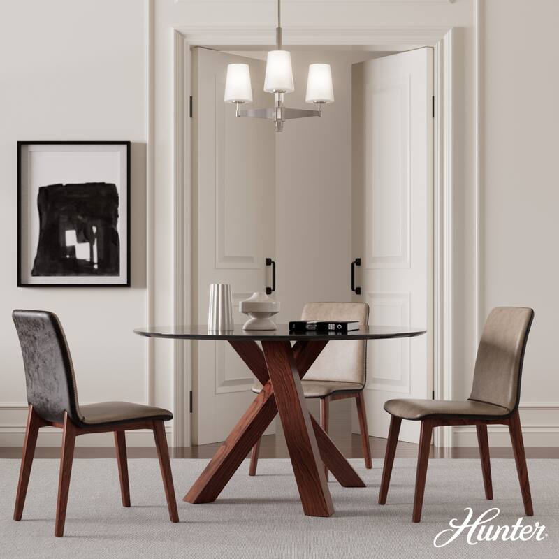 Hunter Nolita Chandelier - Entry, Dining Room, Living Room, Bedroom - Modern, Transitional - Glass Shades