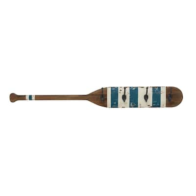Wood 2 Hangers Wall Hook - Brown - Roche River Decor - 4"W x 48"L x 6"H