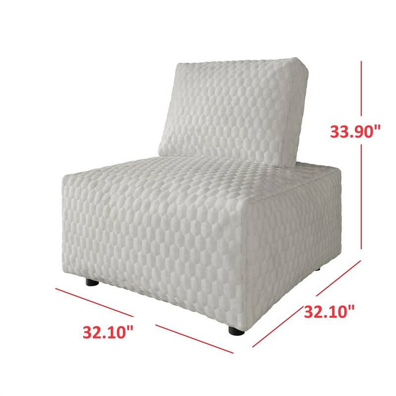 Clayfell Amos Velvet Accent Chair for Living Room - Removable Cover, High-Density Foam & Silent Footrest