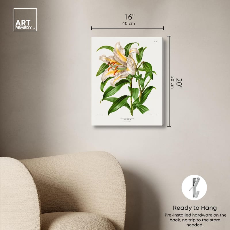 Lilium Speciosum Imperiale Canvas by Art Remedy, Gallery Wrapped