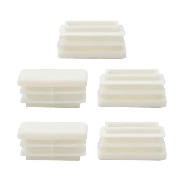 Shop 15 X 30mm Plastic Rectangle Ribbed Tube Inserts End Cover Caps Patio Furniture Chair Feet Floor Protector 5pcs Overstock 28706087