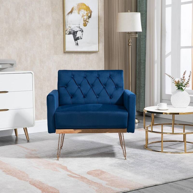 Modern Upholstered Velvet Accent Chair