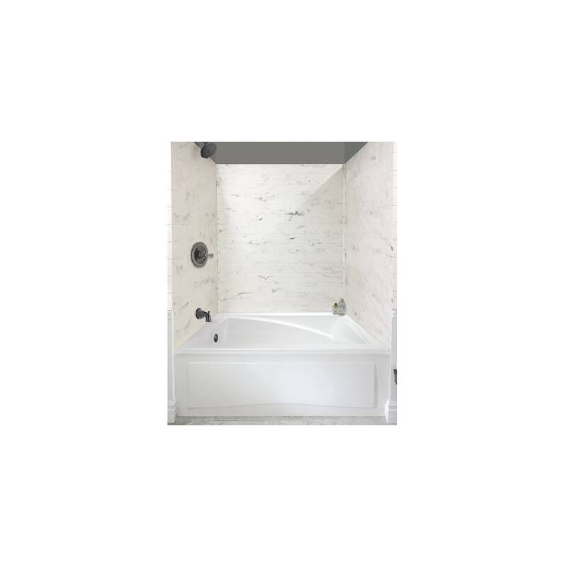 Transolid SaraMar 36-In X 60-In X 60-In Glue to Wall 3-Piece Tub Walls - 60" x 36" x 60" - 60" x 36" x 60"